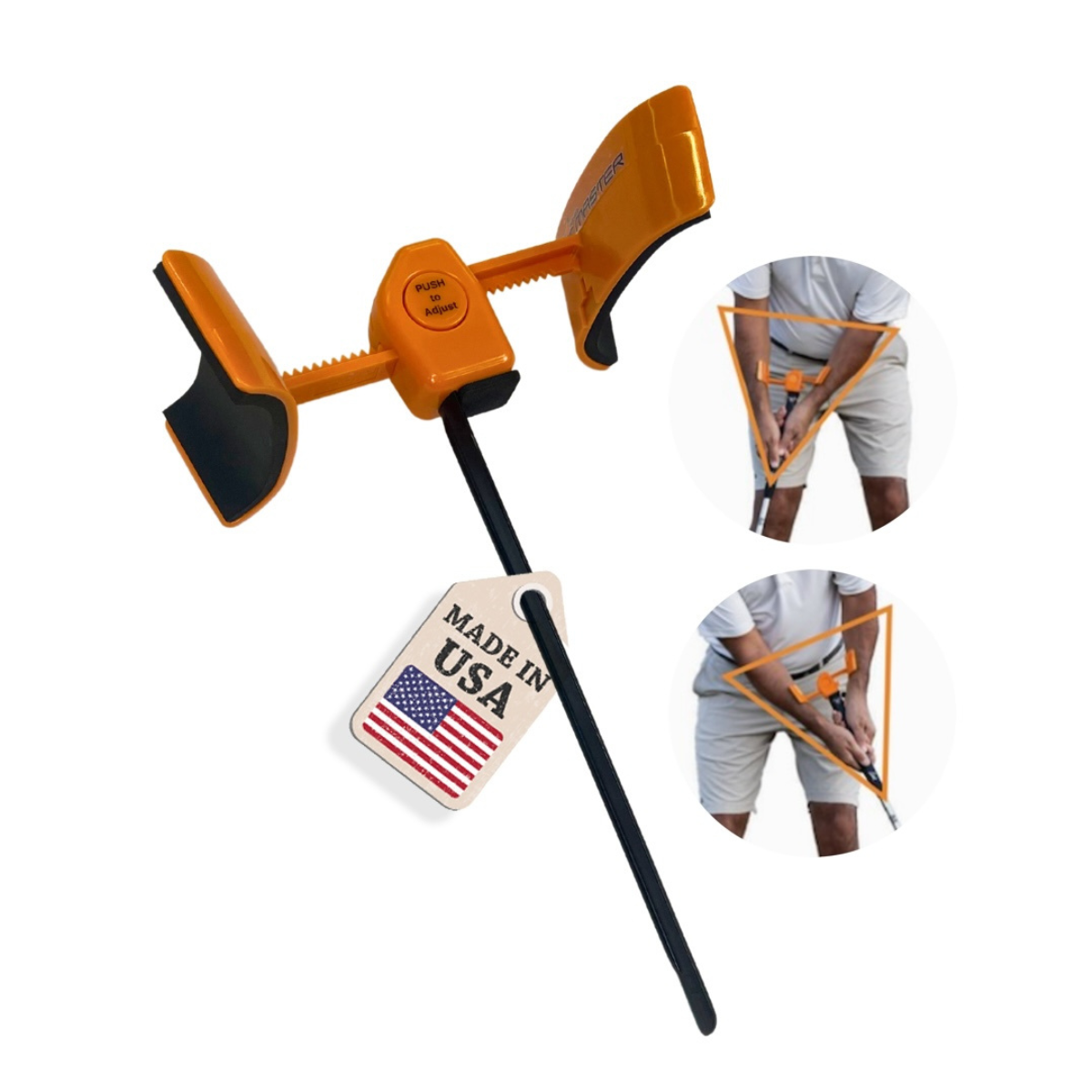 Orange Whip Putt Master putting training aid for face control start line and tempo