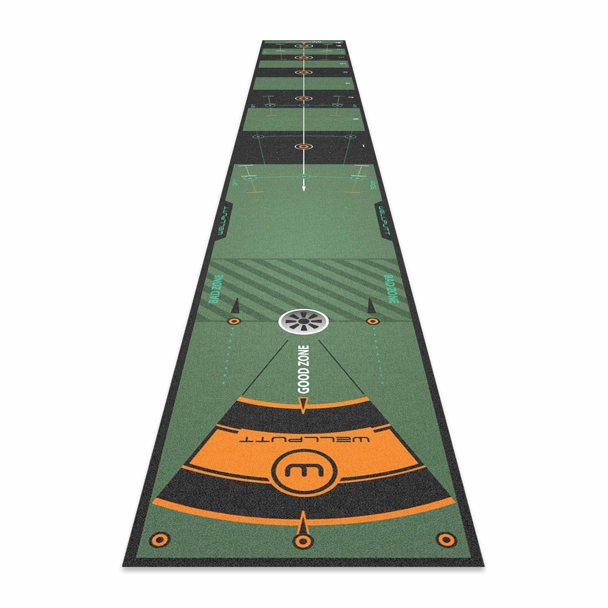Wellputt 13ft Classic Green putting mat for accurate indoor putting practice