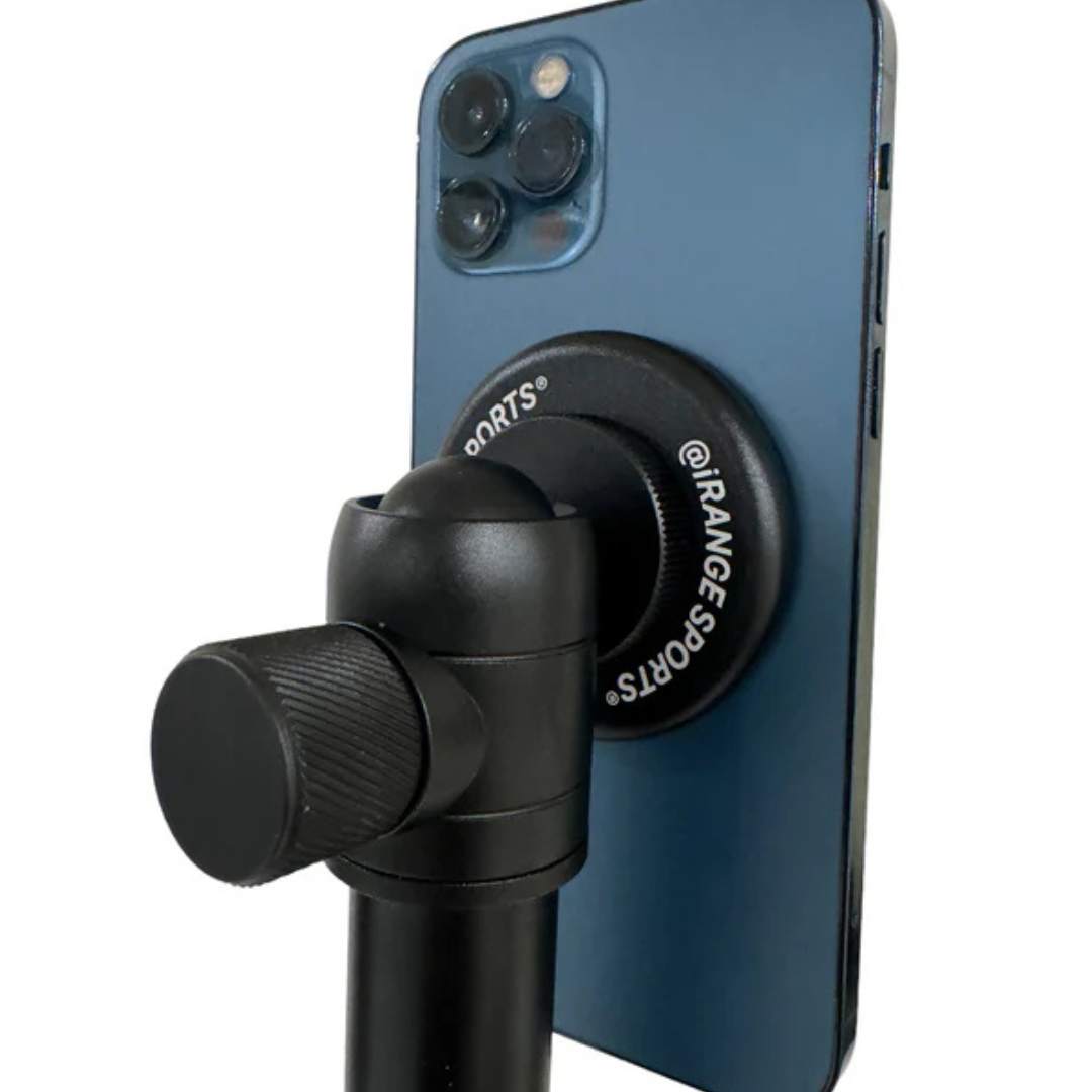 iRange Sports Stick EXT with MagSafe puck for adjustable golf swing video filming