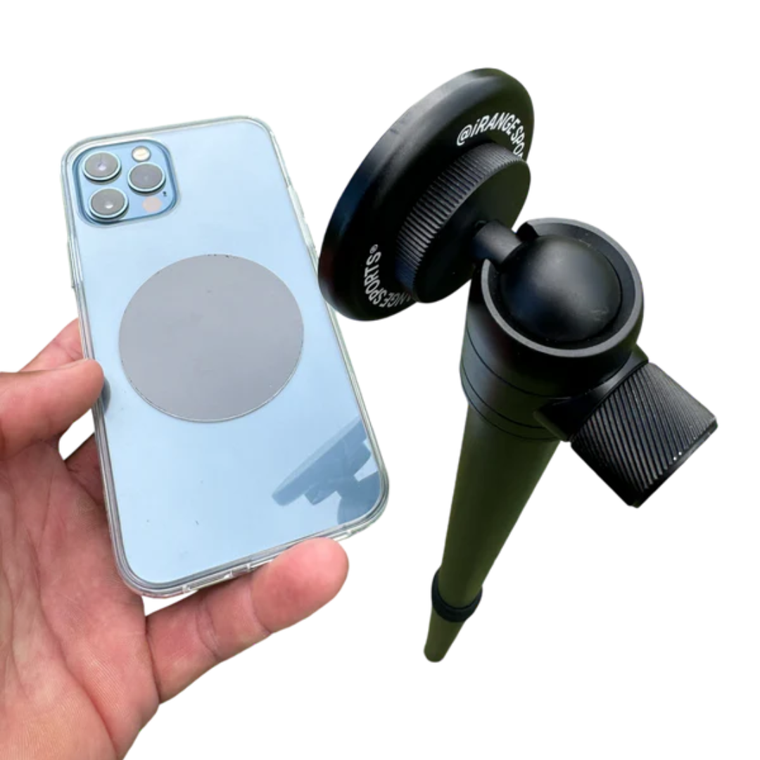 iRange Sports Stick EXT with MagSafe puck for adjustable golf swing video filming