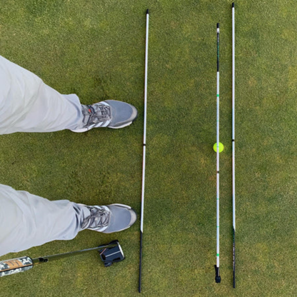 Alignment Pro single hinge training aid for golf swing alignment and motion
