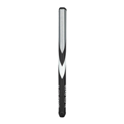 Black and white golf club putter grip on a white background