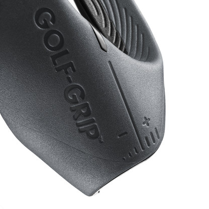 Black golf club grip with 'GOLF-GRIP' branding on a white background
