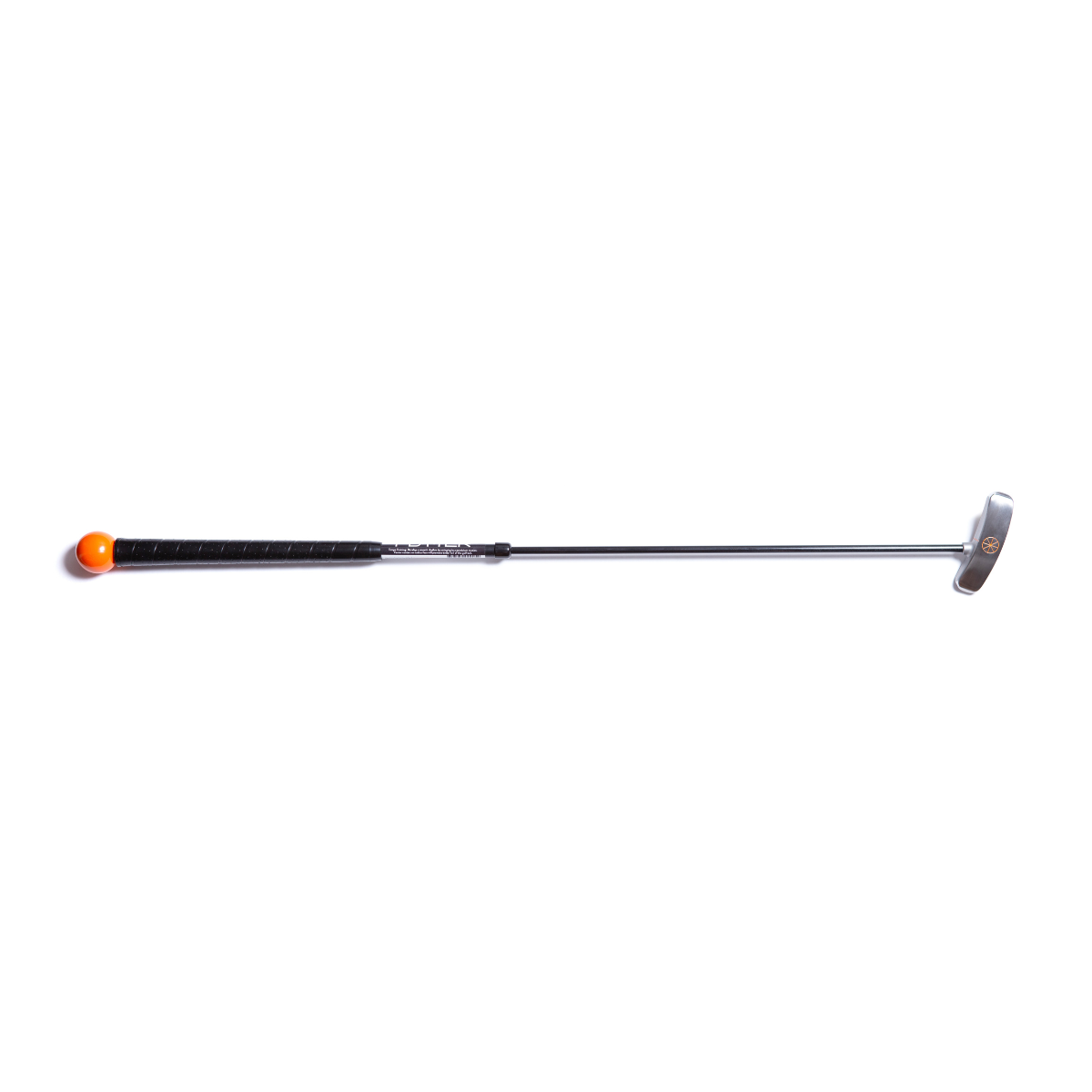 Golf putter with a white background