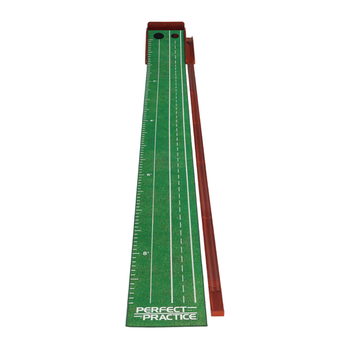 The Perfect Practice V5 Putting Mat on a white background