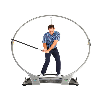 Man using the PlaneSWING on a white background