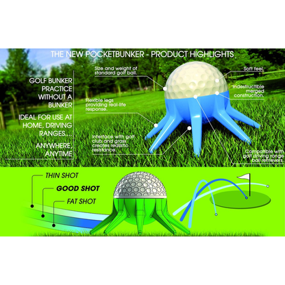 Pocket Bunker with features highlighted on a grassy background