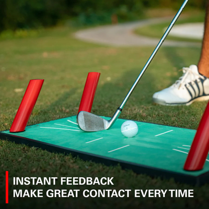 Rukket Pathfinder Impact Mat for visual golf strike feedback and swing path training
