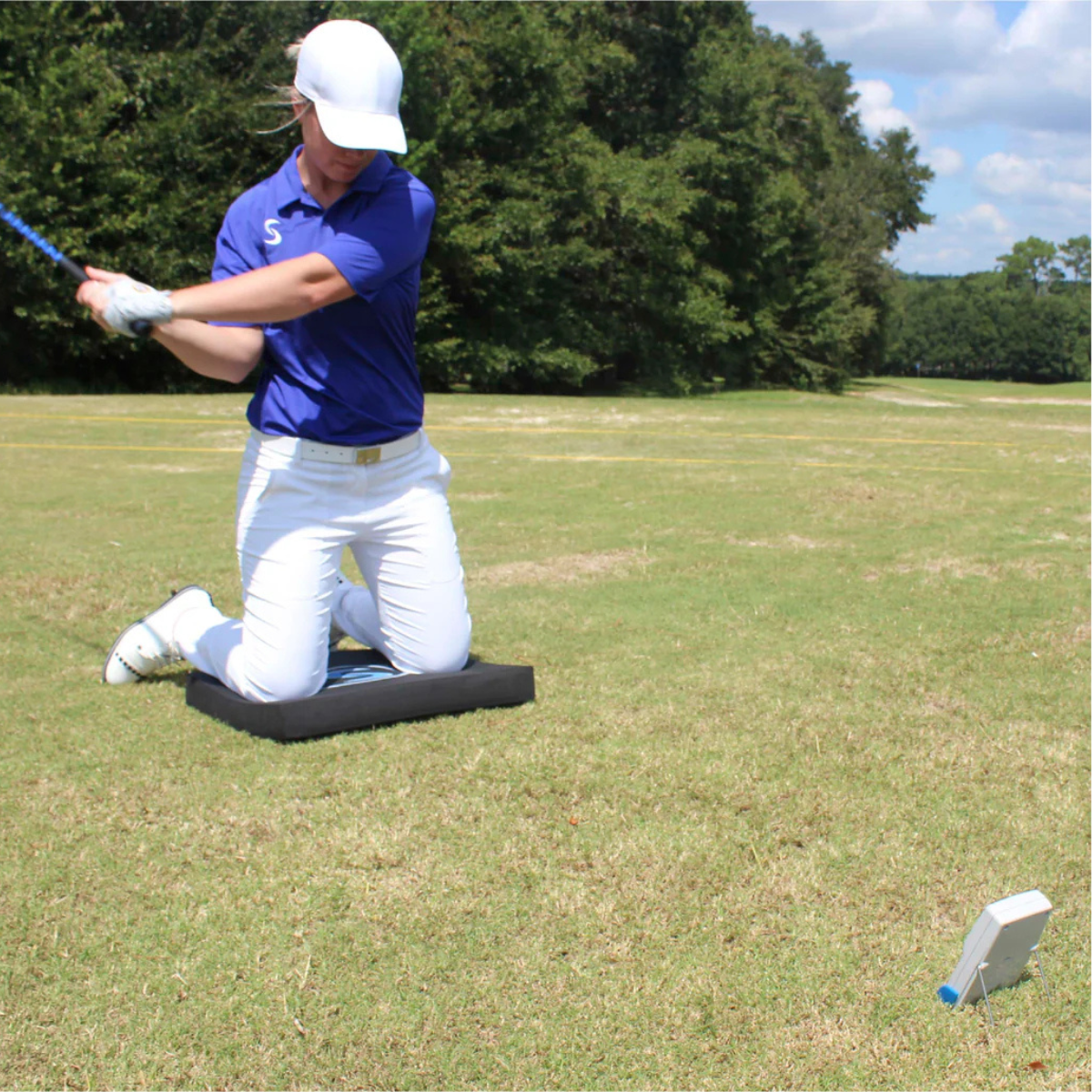 Golfer on the Stability Pro on the green