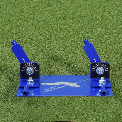 Swing Plate Dual training aid for golf setup consistency and stance alignment
