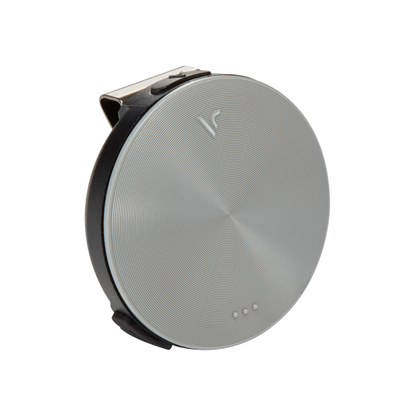 Round voice GPS with the Voice Caddie brand logo on a white background