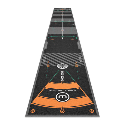 Wellputt 13ft Classic Black putting mat for professional putting practice indoors