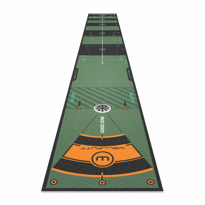 Wellputt 13ft Classic Green putting mat for accurate indoor putting practice