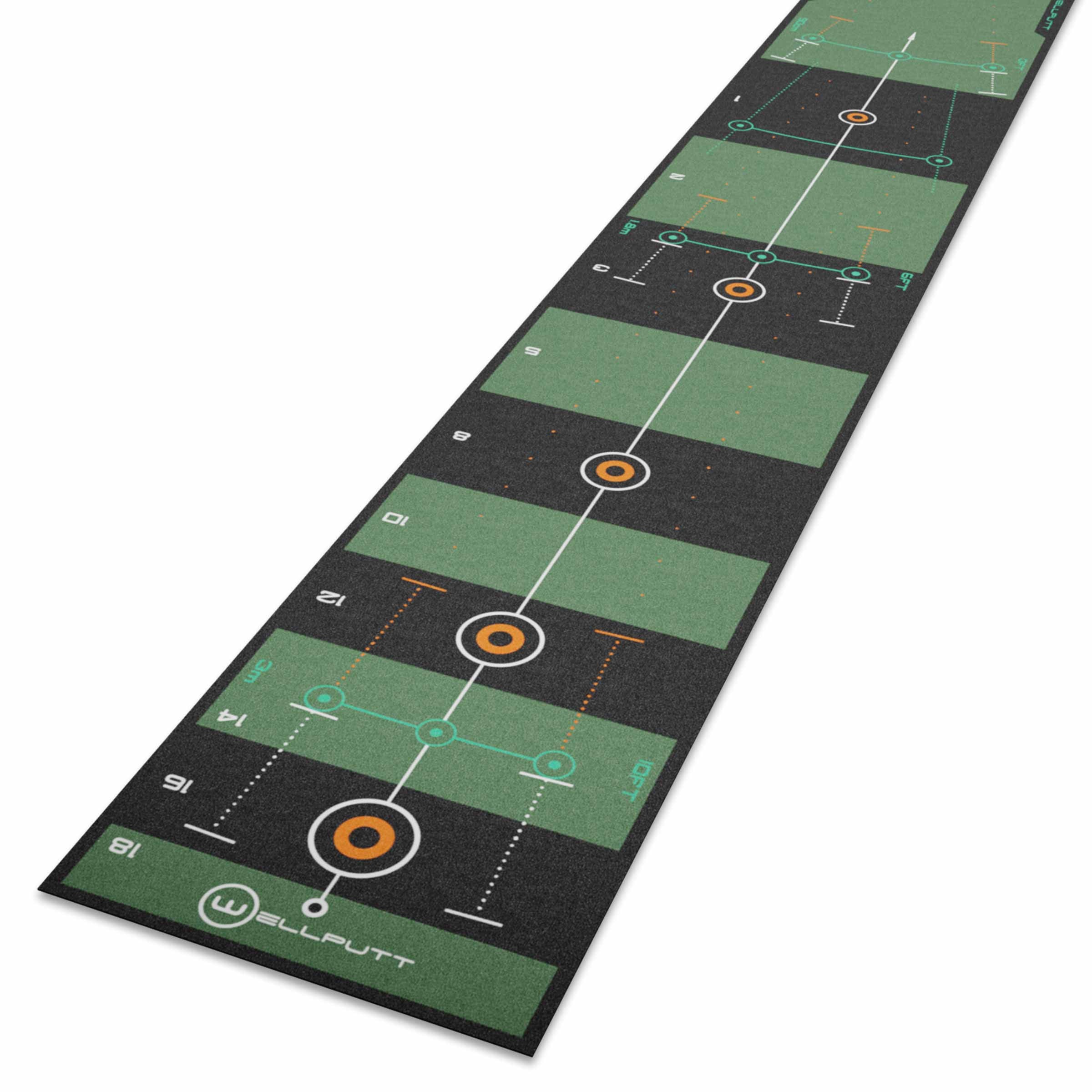 Wellputt 13ft Classic Green putting mat for accurate indoor putting practice