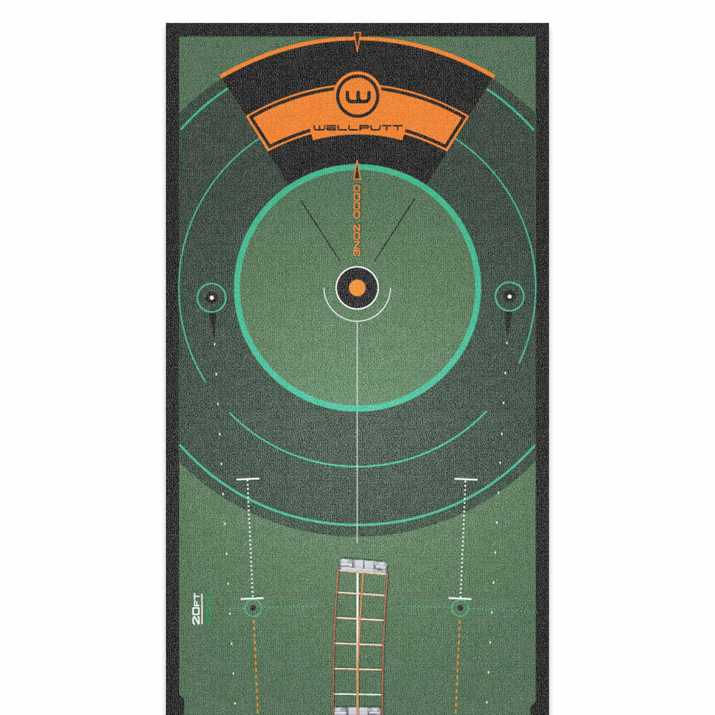 Wellputt 26ft Classic Green putting mat for long distance putting practice indoors