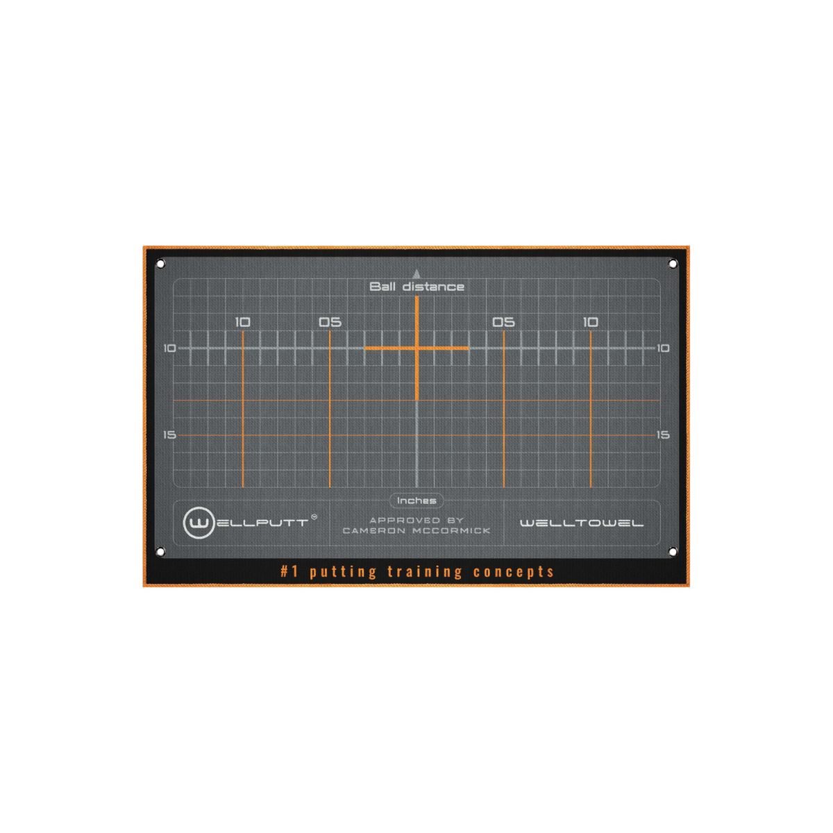 Wellputt Welltowel with measurement scale on a white background