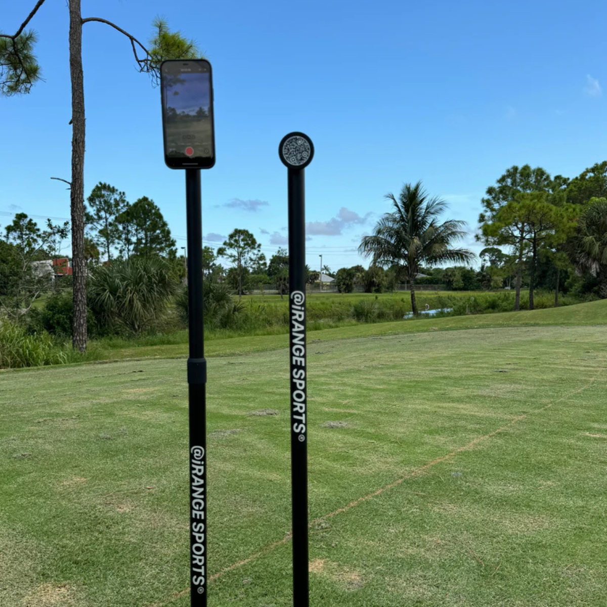 iRange Sports Stick EXT with MagSafe puck for adjustable golf swing video filming